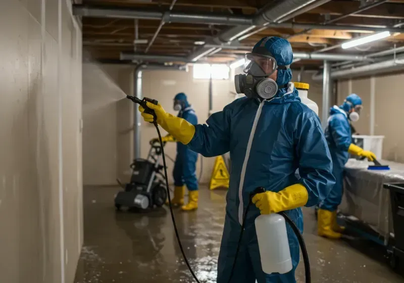 Basement Sanitization and Antimicrobial Treatment process in Norman, OK